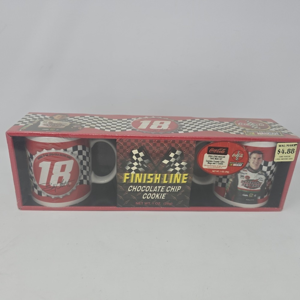 NASCAR 2004 Bobby Labonte Coca Cola Finishline Cookie / Coffee Mug Set NEW (AP5)